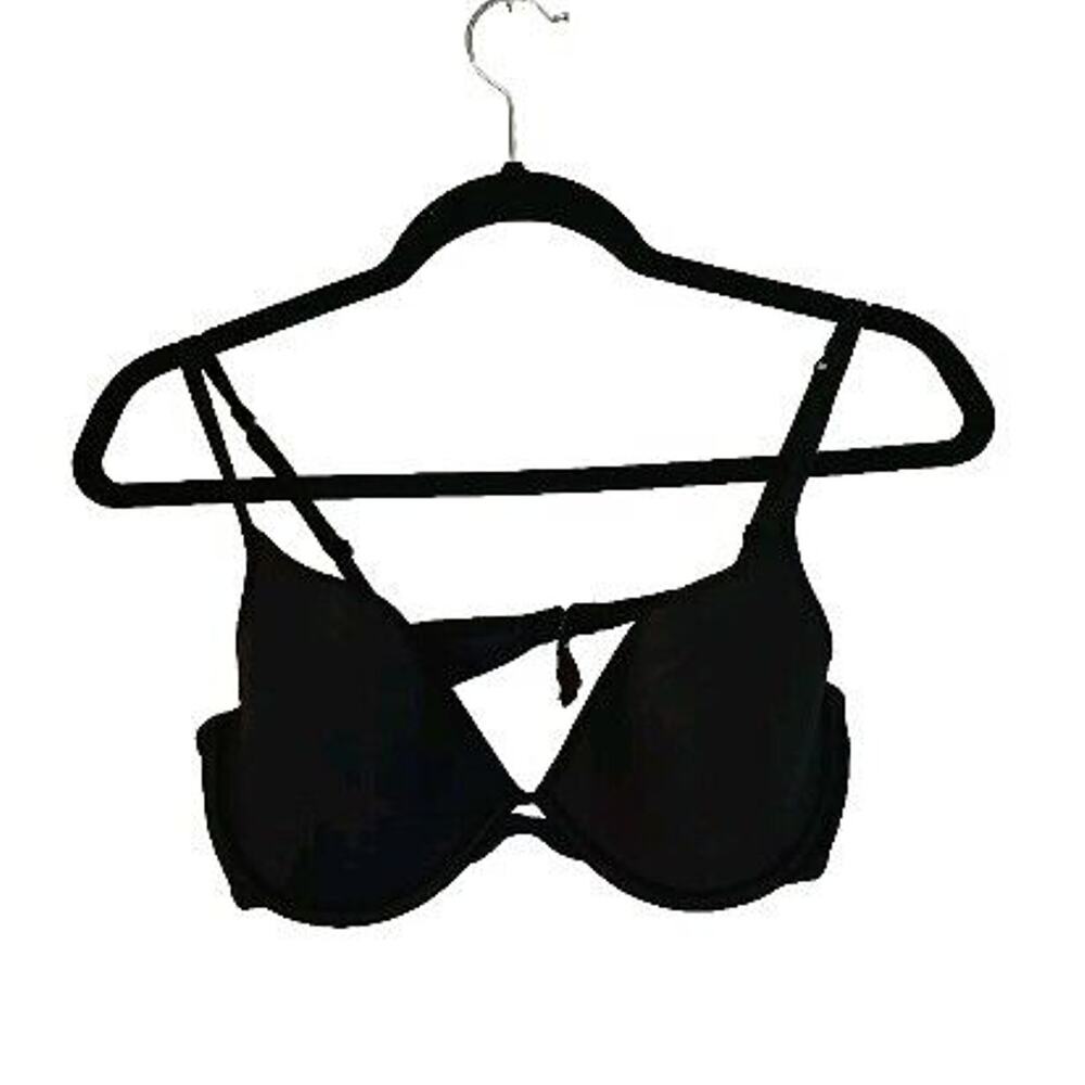 Vassarette Black Full Coverage Adjustable Straps Underwire T-Shirt Bra‎ Size 38C